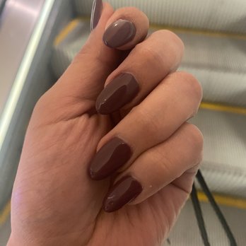 Mimi's Nail - Oval shaped full set acrylics with a plum gel nail polish. - Nail Salons Near Me - Hermosa Beach, California Mimi's Nail - Oval shaped full set acrylics with a plum gel nail polish. - Nail Salons Near Me - Hermosa Beach, California