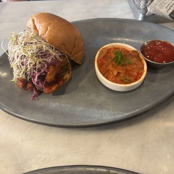 Willow Vegan Bistro - Korean Buttermilk Fried Chicken Sandwich - Vegan Near Me - New York, New York