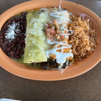 Cocina Madrigal - Wild mushroom enchiladas one green one red bean and rice. - Tacos Near Me - Phoenix, Arizona