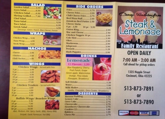 Menu photo 4 Camp Washington Steak & Lemonade Cincinnati, OH
