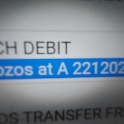 Andrews Federal Credit Union - Alexandria - Bozos at A. I called the bank and it took a while to figure out the debit was Bozos at Andrews.