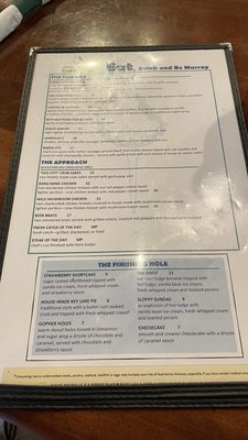 Menu photo 4 Murray Bros Caddyshack St. Augustine, FL