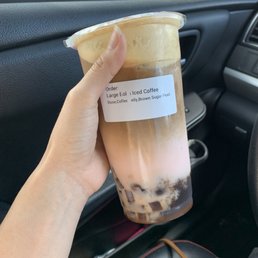 Rose coffee + coffee/brown sugar jelly