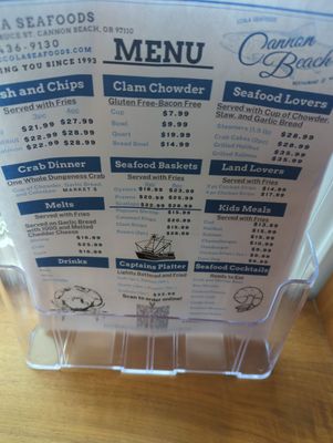 Menu photo 2 Ecola Seafoods Cannon Beach, OR