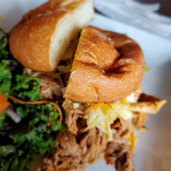 The Coal Bunker - Pulled pork. Great bun too! - American Near Me - Fallbrook, California The Coal Bunker - Pulled pork. Great bun too! - American Near Me - Fallbrook, California