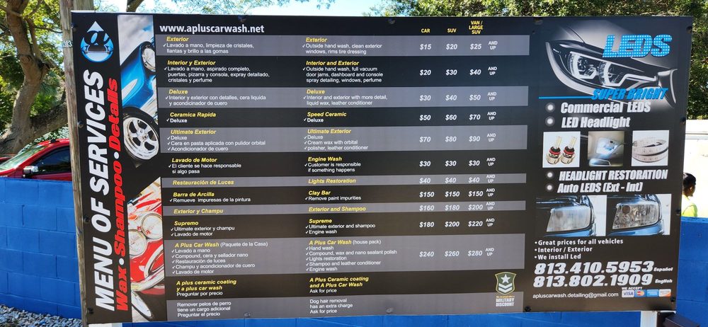 A Plus Car Wash and Detailing - Tampa