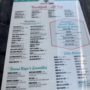 Donna Kaye's Cafe - Menu - American Near Me - Bakersfield, California