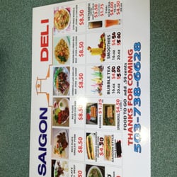Saigon Deli - Menu