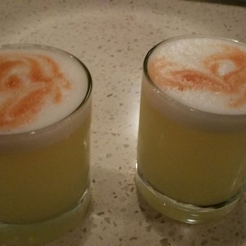 Destino - PISCO SOUR ($10): La Caravedo Pisco shaken with fresh lime, jarabe & a touch of egg white, Served frothy with angostura bitter swirl ×2 - Caterers Near Me - San Francisco, California Destino - PISCO SOUR ($10): La Caravedo Pisco shaken with fresh lime, jarabe & a touch of egg white, Served frothy with angostura bitter swirl ×2 - Caterers Near Me - San Francisco, California