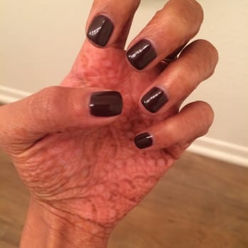 Divine Nails And Lashes - Ignore my claw like pose, but awesome gel nails by Dianne! Love the color and nail shape:) - Nail Salons Near Me - Irvine, California
