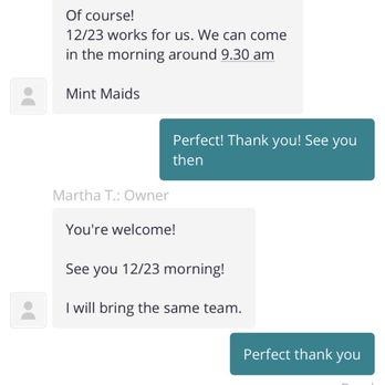 Mint Maids - Confirming my appointment time - Home Cleaning Near Me - Sherman Oaks , California Mint Maids - Confirming my appointment time - Home Cleaning Near Me - Sherman Oaks , California