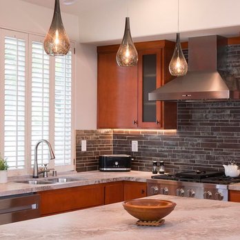 Streamline Construction - Did someone say "kitchen with flair", because here it is! Check out those custom stained maple cabinets, quartz countertops and those pendan - General Contractors Near Me - Mission Viejo, California Streamline Construction - Did someone say "kitchen with flair", because here it is! Check out those custom stained maple cabinets, quartz countertops and those pendan - General Contractors Near Me - Mission Viejo, California