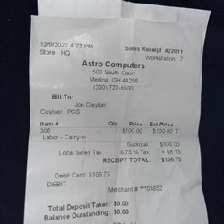 Astro Computers - The only charge is labor. They installed a few standoffs as well but those don't cost more than $5.