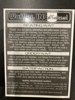 Menu photo 3 Waffles INCaffeinated - Upper St. Clair Pittsburgh, PA