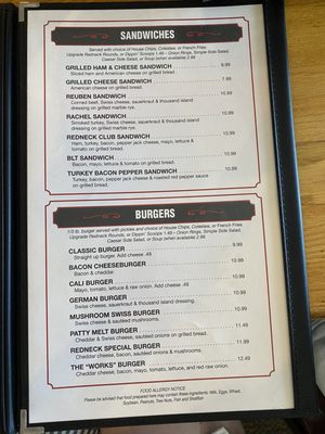 Menu photo 1 Rudolph's Redneck Roost Holdingford, MN