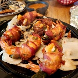 Bacon wrapped shrimp