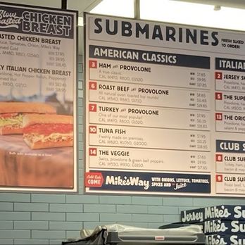 Jersey Mike's Subs - The menu (zoom in). - Sandwiches Near Me - Van Nuys, California