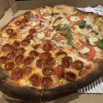 The Haven Pizzeria - Half 16" Pepperoni & half 16" Margherita - Pizza Near Me - San Diego, California The Haven Pizzeria - Half 16" Pepperoni & half 16" Margherita - Pizza Near Me - San Diego, California