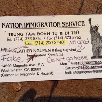 Nation Immigration Service - Fake/scam/Don't GO!! - Travel Services Near Me - Westminster, California Nation Immigration Service - Fake/scam/Don't GO!! - Travel Services Near Me - Westminster, California