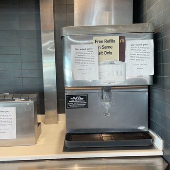 McDonald's - a stainless steel counter with a free refrigerator - Burgers Near Me - Longwood, Florida