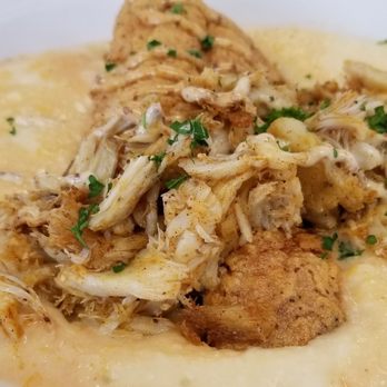 KitchenCray Cafe - Catfish and Grits topped with Crabmeat.. YummO! - Breakfast & Brunch Near Me - Lanham, Maryland