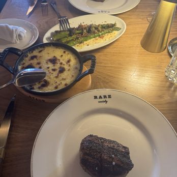 Rare Society - Filets with delicious asparagus and mashed potatoes sides - Steakhouses Near Me - Las Vegas, Nevada Rare Society - Filets with delicious asparagus and mashed potatoes sides - Steakhouses Near Me - Las Vegas, Nevada