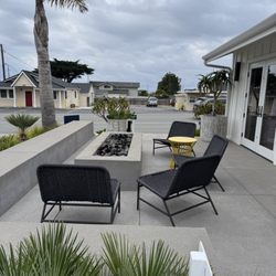 The Pacific Motel - This is the one of the fire pits outside the check-in area.