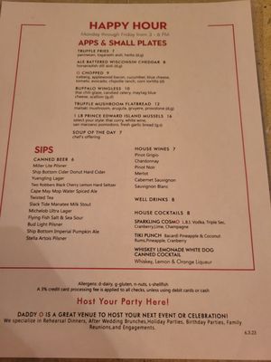 Menu photo 3 Daddy O Brant Beach, NJ