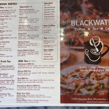 Blackwater Coffee & Cafe - The drink menu - Coffee & Tea Near Me - Minnetonka, Minnesota