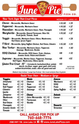 Menu photo 6 June Pie Pizza June Lake, CA Menu photo 6 June Pie Pizza June Lake, CA