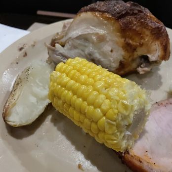 Dolly Parton's Stampede - Chicken, pork loin, 1/2 baked potato, corn on the cob - Performing Arts Near Me - Branson, Missouri Dolly Parton's Stampede - Chicken, pork loin, 1/2 baked potato, corn on the cob - Performing Arts Near Me - Branson, Missouri