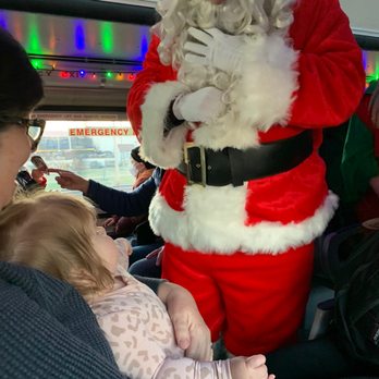 Illinois Railway Museum - Someone wasn't so sure about her first Santa encounter ... lol - Museums Near Me - Union, Illinois Illinois Railway Museum - Someone wasn't so sure about her first Santa encounter ... lol - Museums Near Me - Union, Illinois