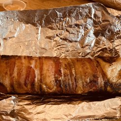 Percheron - Bacon wrapped steak burrito