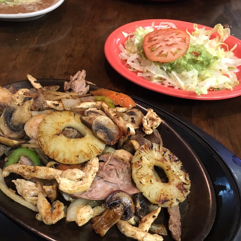 Tropical fajitas (sans beans, sour cream and tortillas). Perfection!