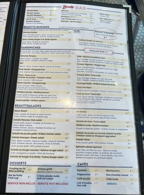 Menu photo 1 Beautys Luncheonette Montreal, QC Menu photo 1 Beautys Luncheonette Montreal, QC