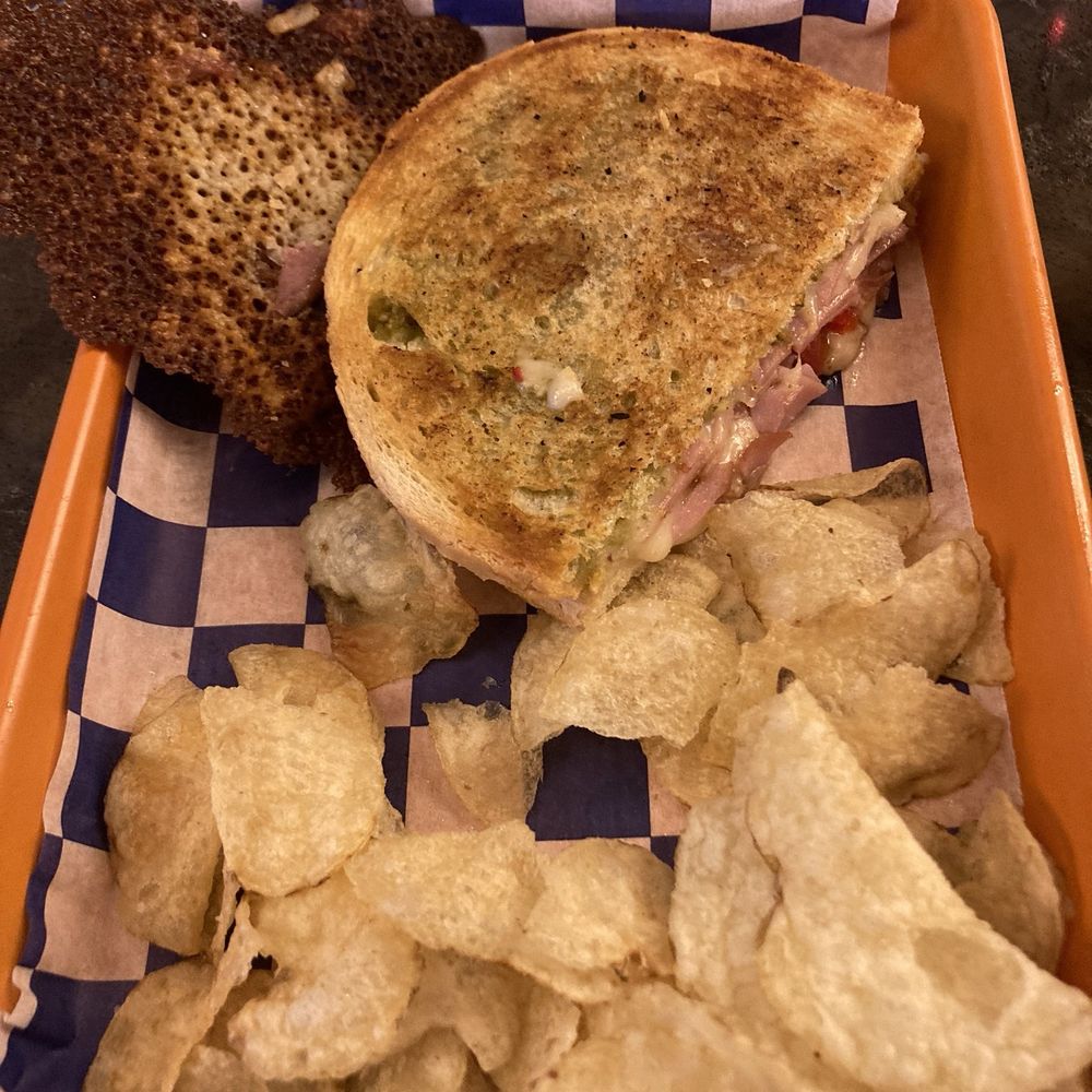 Audacious Aleworks Brewery - Fairfax City - Sorry, already ate half the grilled cheese (Audacious Supreme) and chips... it was that good!! - Brewpubs Near Me - Fairfax, Virginia