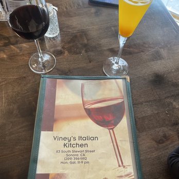 Viney's Italian Kitchen - Menu - Cabernet - Mimosa - Italian Near Me - Sonora, California
