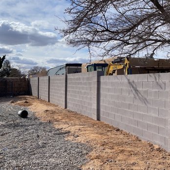 Serrano & Bros. - Backyard block wall - Masonry/Concrete Near Me - Albuquerque, New Mexico
