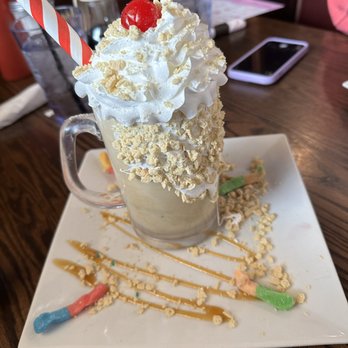 Bell City Diner - Butter Pecan milkshake (regular size, THEY HAVE BIGGER ONES!) - Diners Near Me - Bristol, Connecticut