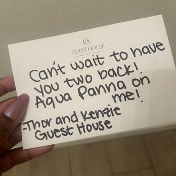 The Guest House - Handwritten note found in our Togo's with an inside joke about our experience. - New American Near Me - Scottsdale, Arizona The Guest House - Handwritten note found in our Togo's with an inside joke about our experience. - New American Near Me - Scottsdale, Arizona