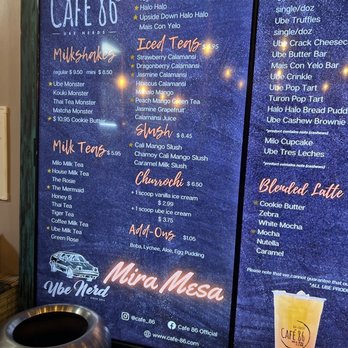 Cafe 86 - Menu - Desserts Near Me - San Diego, California Cafe 86 - Menu - Desserts Near Me - San Diego, California