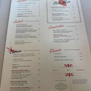 Walloon's Restaurant - Menu and of 8-12-23. - Seafood Near Me - Fort Worth, Texas Walloon's Restaurant - Menu and of 8-12-23. - Seafood Near Me - Fort Worth, Texas