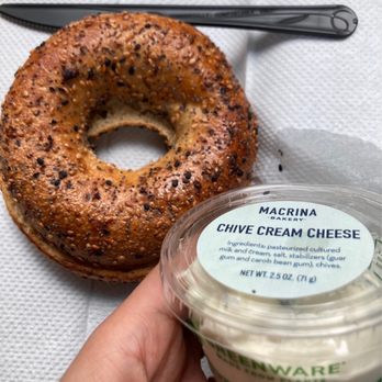 Macrina Bakery & Cafe - Everything bagel and chive cream cheese - Bakeries Near Me - Seattle, Washington