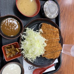 Pork Katsu. Good. Wish the curry sauce was hot. Pork Katsu. Good. Wish the curry sauce was hot.