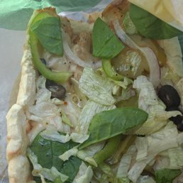 This is suppose to be a toasted chicken terriaki with Swiss