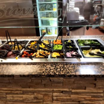 Stevi B's Pizza Buffet - a variety of salads - Pizza Near Me - Stockbridge, Georgia