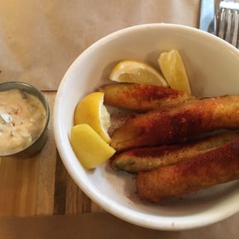 Greenpoint Fish & Lobster - Fried pickles! Yaaaas! - Seafood Near Me - Brooklyn, New York