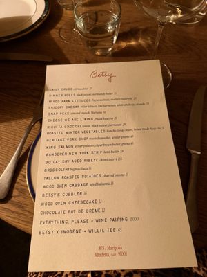 Menu photo 4 Betsy Altadena, CA