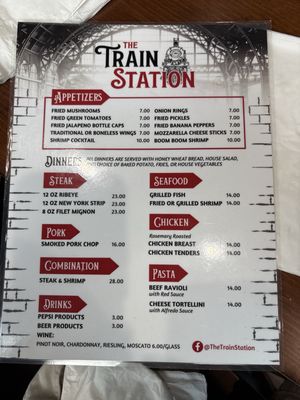 Menu photo 2 The Train Station Russell, KY Menu photo 2 The Train Station Russell, KY