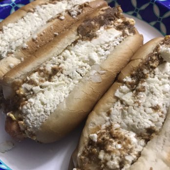 Louies Texas Red Hots - With feta too. - American Near Me - Orchard Park, New York